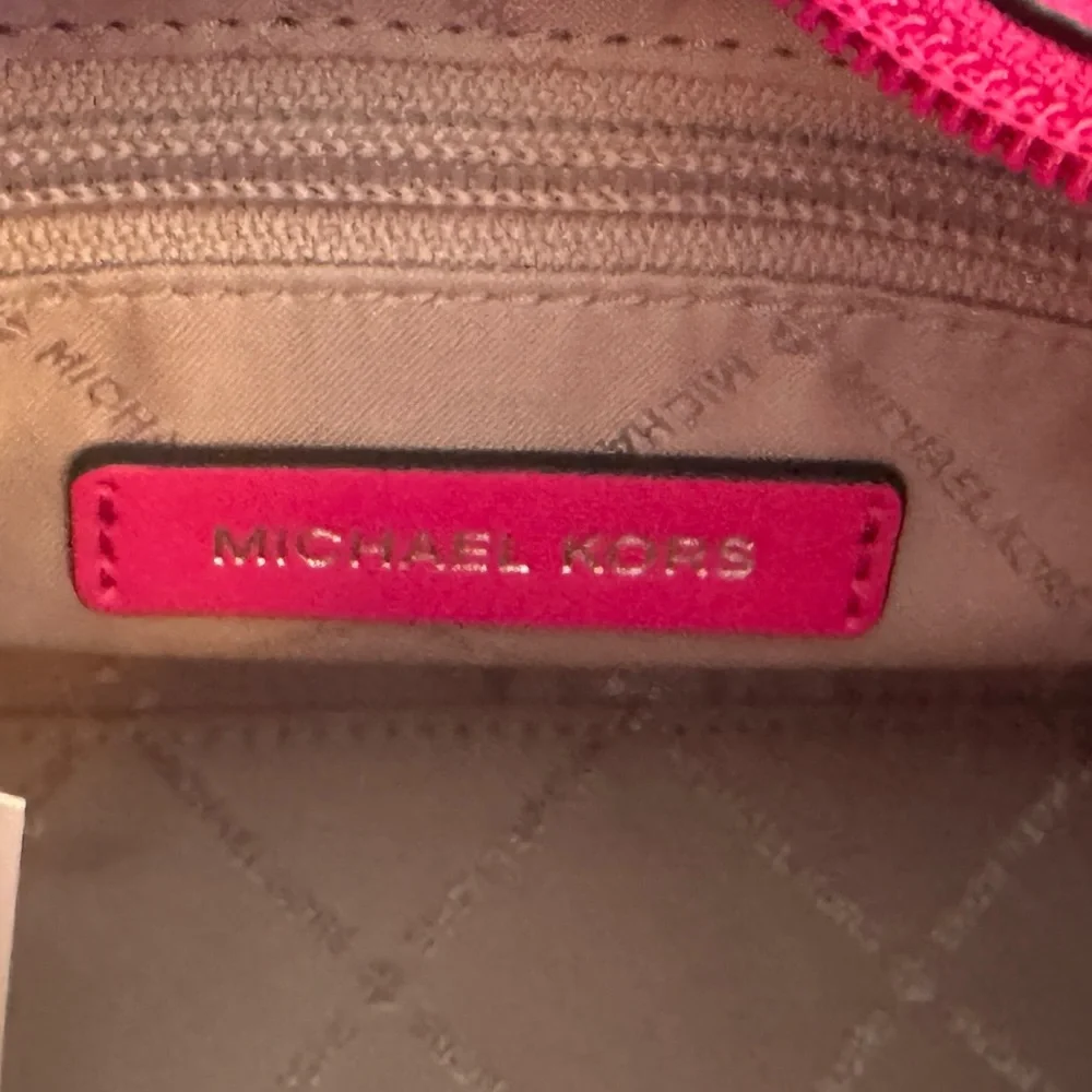 Michael Kors Dragonfruit Hamilton Small Signature Logo Satchel - Picture 8 of 12